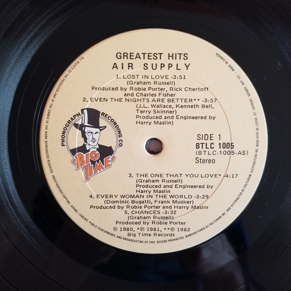 Air Supply Greatest Hits Album Vinyl LP Record ⏺3/$40+Free Shipping!🚚 - Picture 7 of 8
